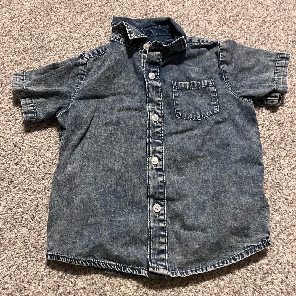 Wonder Nation Dark Blue Button Down Shirt